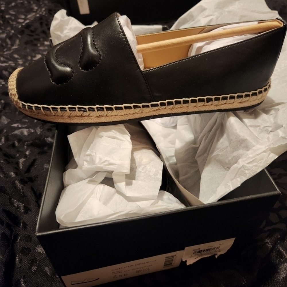 Coach Black Espadrille Slip-Ons